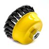 Superior Steel 4" Wire Cup Brush, 5/8-11 Thread - Crimped Wire 8500 RPM S1824